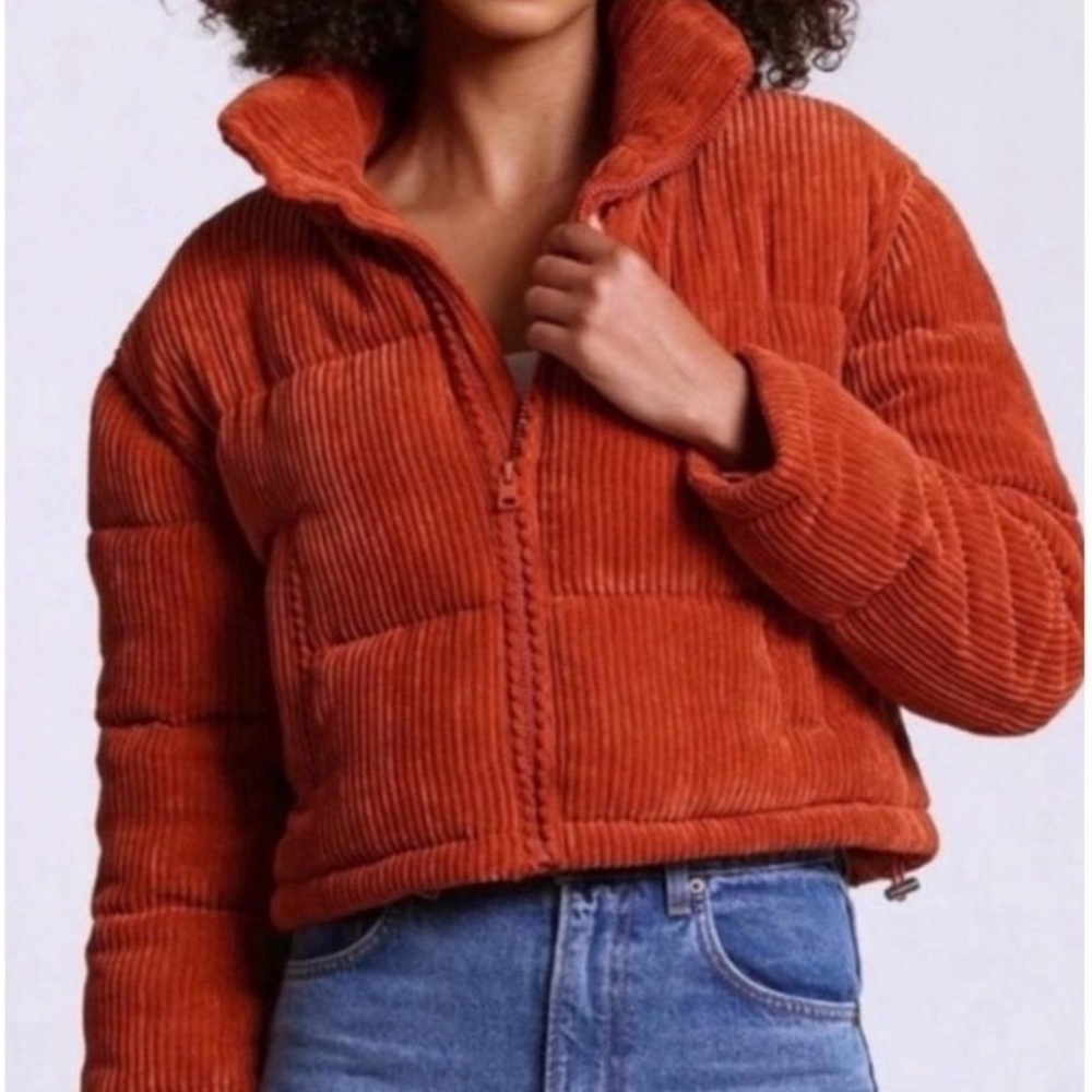 7 For All Mankind corduroy puffer bomber jacket sz XS